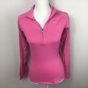 Nike Dri Fit 1/4 Zip Pink Pullover Sweater XS